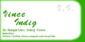 vince indig business card